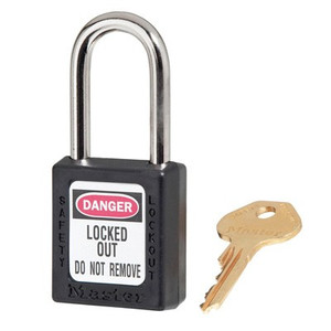 Master Lock Xenoy Safety Lockout Padlock, Black, Type: Keyed Alike - 50-167-6