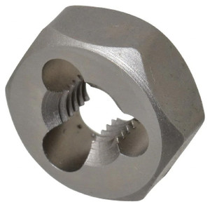 Interstate Hex Rethreading Bolt Die, Carbon Steel, 1/4-28 UNF - 45-148-4