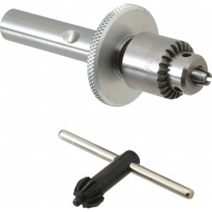 Value Collection 1/2" Shank Dia. Straight Shank Micro Drill Chuck Adapter & Chuck, 1/64" to 5/32" Drill Chuck Capacity - 71-641-5