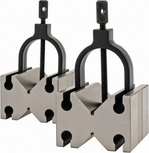 Steel V-Block Matched Pair 25.4 to 1-1/2" Capacity, 90° Angle - 97-074-9