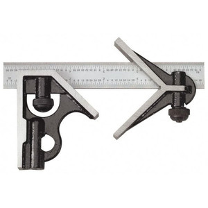 SPI Combination Square Set, 3 Piece, with Hardened Steel Head, 6" 16R - 13-363-7