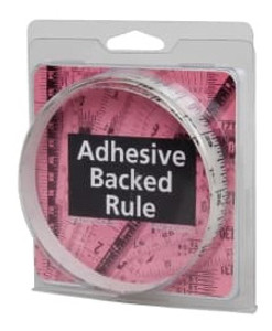 Mylar Adhesive Backed Rule, Horizontal, Right to Left, 1/16" Grad., 1 ft. Length, 1-1/4" Width, Clear - 32-688-4