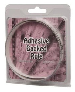 Mylar Adhesive Backed Rule, Horizontal, Right to Left, 1/16" Grad., 3 ft. Length, 1/2" Width, Clear - 32-692-6