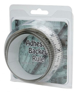 Mylar Adhesive Backed Rule, Horizontal, Right to Left, 1/16" Grad., 3 ft. Length, 1-1/4" Width, Clear - 32-696-7