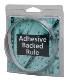 Mylar Adhesive Backed Rule, Horizontal, Right to Left, 1/16" Grad., 6 ft. Length, 1/2" Width, Silver - 32-702-3