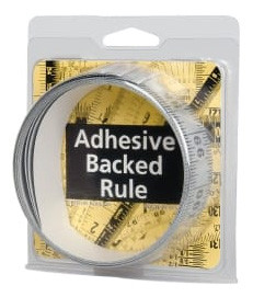 Mylar Adhesive Backed Rule, Horizontal, Right to Left, 1/16" Grad., 9 ft. Length, 1-1/4" Width, Silver - 32-714-8