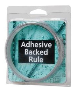 Mylar Adhesive Backed Rule, Horizontal, Left to Right, 1/16" Grad., 12 ft. Length, 1/2" Width, Silver - 32-717-1