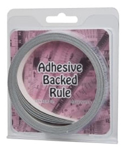 Mylar Adhesive Backed Rule, Horizontal, Right to Left, 1/16" Grad., 24 ft. Length, 1/2" Width, Silver - 32-726-2