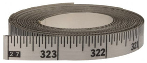 Mylar Adhesive Backed Rule, Horizontal, Right to Left, 1/16" Grad., 30 ft. Length, 1/2" Width, Silver - 32-730-4