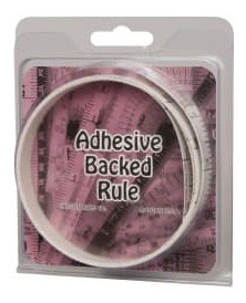 Mylar Adhesive Backed Rule, Vertical, Bottom to Top, 1/10" Grad., 6 ft. Length, 1/2" Width, White - 32-785-8