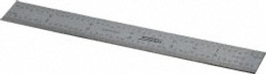 SPI Rigid Steel Rule, Satin Chrome Finish, 6" 5R Graduation - 13-842-0