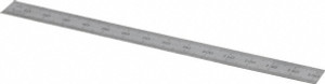 SPI Flexible Steel Rule, Satin Chrome Finish, 6"/150mm E/M - 13-864-4
