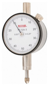 SPI Deluxe Dial Indicator, AGD Group 1, 0.250" Range, 0-50-0 Reading - 17-725-3