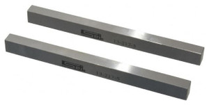 SPI Precision Steel Parallels, Matched Pair, 3/8" Thick x 6" Long, 1/2" Height - 13-217-5
