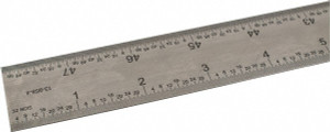 SPI Rigid Steel Rule, Satin Chrome Finish, 48" 4R - 13-958-4