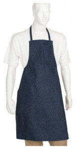 PRO-SAFE General Purpose Bib Apron, Premium Grade, 28" x 36", Denim Blue, 1 Pocket - 57-502-7