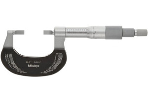 Mitutoyo Blade Micrometer, 0-1" Range - 122-125
