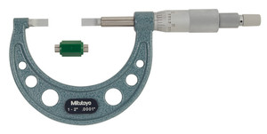 Mitutoyo Blade Micrometer, 1-2" Range - 122-126