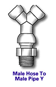 Cedarberg 1/4" System "Y" Connectors, 1/4" NPT bag of 25 Male Hose to Male Pipe - 8525-129