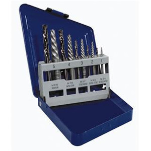 Irwin 10-Piece Spiral Extractor & Drill Bit Set in Metal Index - IRW11119
