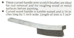 Lutz Curved Handle Wire Scratch Brush, Stainless steel wire 3 x 19 rows - 20031-1