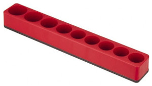 Magnetic Socket Holder, 1/2" Drive, Deep & Shallow Sockets, Red, 9 Holes - 61-928-8