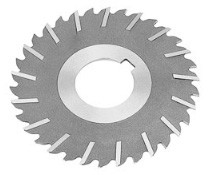 TMX Metal Slitting Saw, Plain Tooth with Side Chip Clearance, 5" dia., 1/8" face width, 1" hole size - 5-748-352