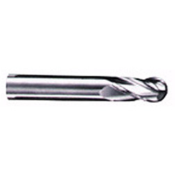 Precise Solid Carbide Ball Nose End Mill, Extra Long Length, 2 Flute, 5/8" - 225-5/8