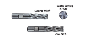 Premium M-42-8% Cobalt Roughing End Mills, Fine Pitch, 1" - 102-114F