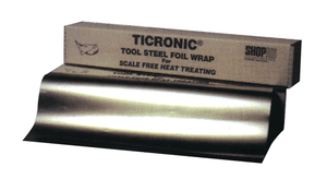 SHOP-AID Ticronic Tool Steel Foil Wrap, Size: .002" x 20" x 100 ft. , Type: Ticronic (321) - 55002