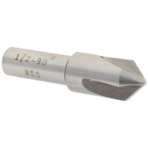 Value Collection HSS 3 Flute Countersink, 1/2" Head Diameter, 90° Angle, 3/8" Shank Diameter - 43-467-0