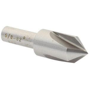 Value Collection HSS 3 Flute Countersink, 5/8" Head Diameter, 82° Angle, 3/8" Shank Diameter - 43-462-1