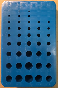Precise Tap and Drill Stand, Metric, 45 Holes, Range 2mm to 14mm - DTS-432