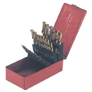 YG-1 Gold Tin-Coated HSS & Cobalt Drill Set, Jobbers Length, DLGP511SET, 28 pcs., Size 5/64 - 1/2 x 64ths - GP-511