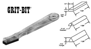 Grit-Bit Sintered Boron Carbide Touch-Up File, Honer 320 Grit Triangle - TGB-320