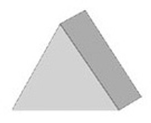 Plastic Media, Triangle, 5/8" x 1/2" x 3/8" - TPM-006