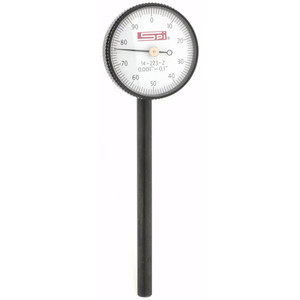 Back Plunger Dial Indicator, 0.1" Range, 0-100 Dial Reading - 14-223-2