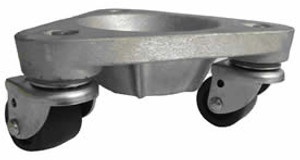 BOND Material Handling Aluminum Base Wide Wheel Cup Dolly - 2127AL