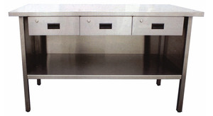 JAMCO Stainless Steel Work Bench, 60" x 30", 3 Drawers Across - VO-360