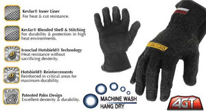 Ironclad Heatworx Reinforced Gloves Up To 450°F, Medium - HW-02M