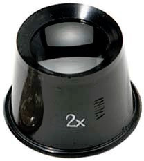 SHOP GRADE Eye Loupe, 2X Magnification - 52-092-4
