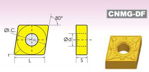 CNMG/DF DIAMOND NEGATIVE RAKE CARBIDE INSERTS - 6000-1431