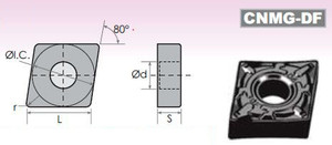 CNMG/DF BLACK DIAMOND COATED CARBIDE INSERTS - 6030-1431