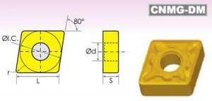 CNMG/DM DIAMOND NEGATIVE RAKE CARBIDE INSERTS - 6000-2432