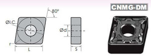 CNMG/DM BLACK DIAMOND COATED CARBIDE INSERTS - 6030-2542