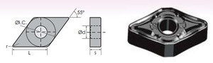 DNMG/DM 55° BLACK DIAMOND COATED CARBIDE INSERTS - 6033-1332