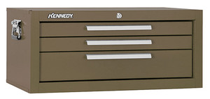 Kennedy 26" 3-Drawer Mechanics Chest Base, Brown Wrinkle - 2603B