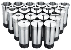 Precise 5C Round Collet Set, Inch, 33 Pieces, 1/16" to 1-1/16" by 32nds - 3900-0014