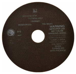 TRU-MAXX Toolroom Reinforced Aluminum Oxide Cut-Off Wheel, 7" Dia., 1/16" Thick, 1-1/4" Hole, 60 Grit - 64-202-5