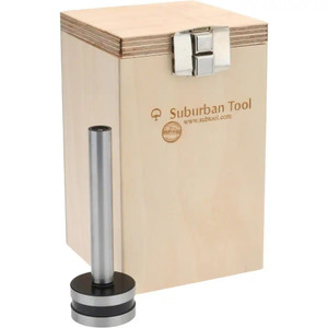 Suburban Tool 1/2 Inch Cylinder Diameter, 1-7/16 Inch Base Diameter, 4-1/4 Inch High, Magnetic Base, Steel Cylinder Square, 0.0001 Inch Accuracy, Includes Wooden Storage Case MCS-4 - 94105798